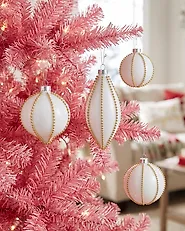 Conjunto de 12 bolas de Navidad WINTERFROST Vidrio Blanco_1192219