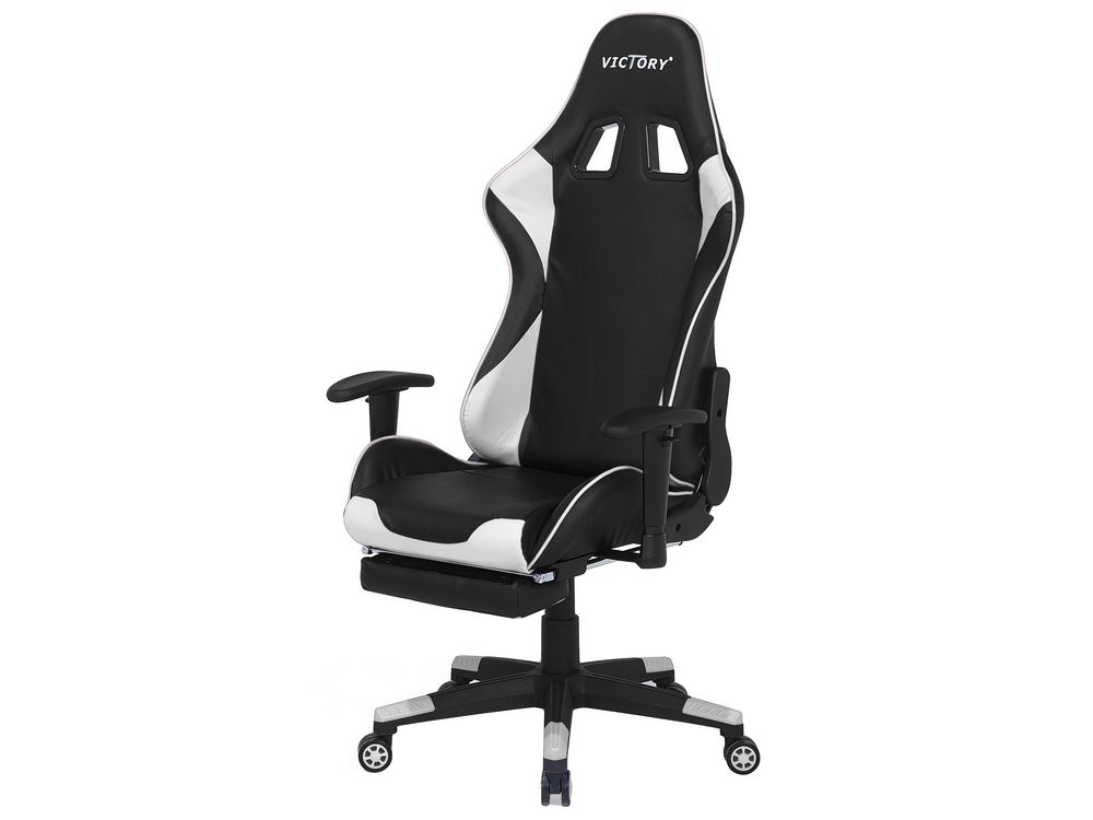 Gaming Chair Black and White VICTORY Beliani