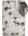 Kožený koberec 140 x 200 cm šedo-béžový ARSUZ_751746