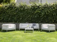 Garden Lounge Set with Table 4 Seater FERRETTI Light Beige_932046