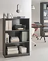 Regał na książki 3 półki ZEHNA 117 cm Czarny