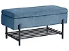 Banc à chaussures SOLVANG Tissu Bleu avec rangement