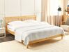Narzuta na łóżko bawełniana 220 x 200 cm jasnobeżowa RAGALA_915490