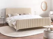 Letto Velluto LUNAN 180 x 200 cm Beige chiaro_929274