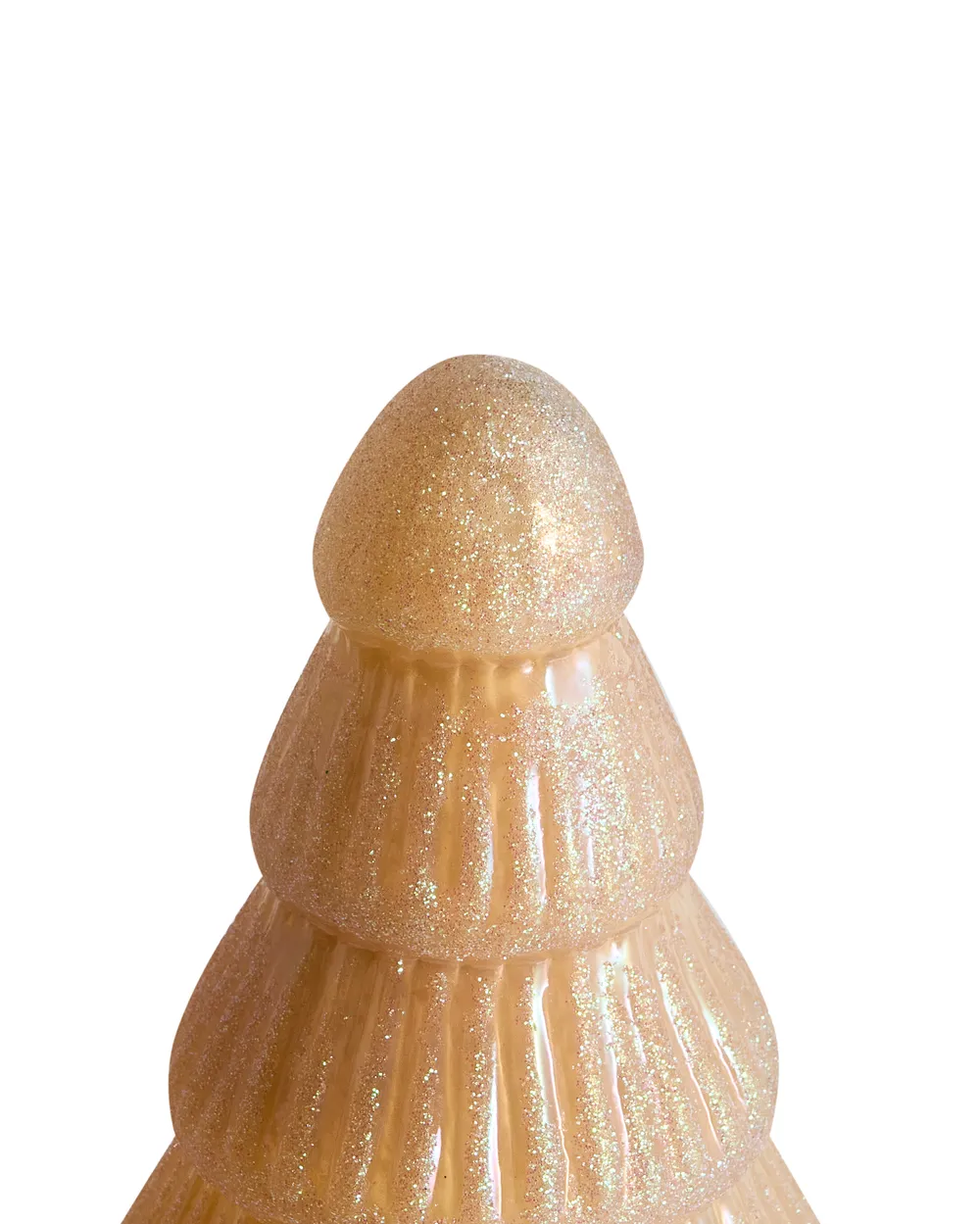 Zestaw 2 figurek dekoracyjnych FLAREN 20/25 cm Choinka Beżowy_1029992