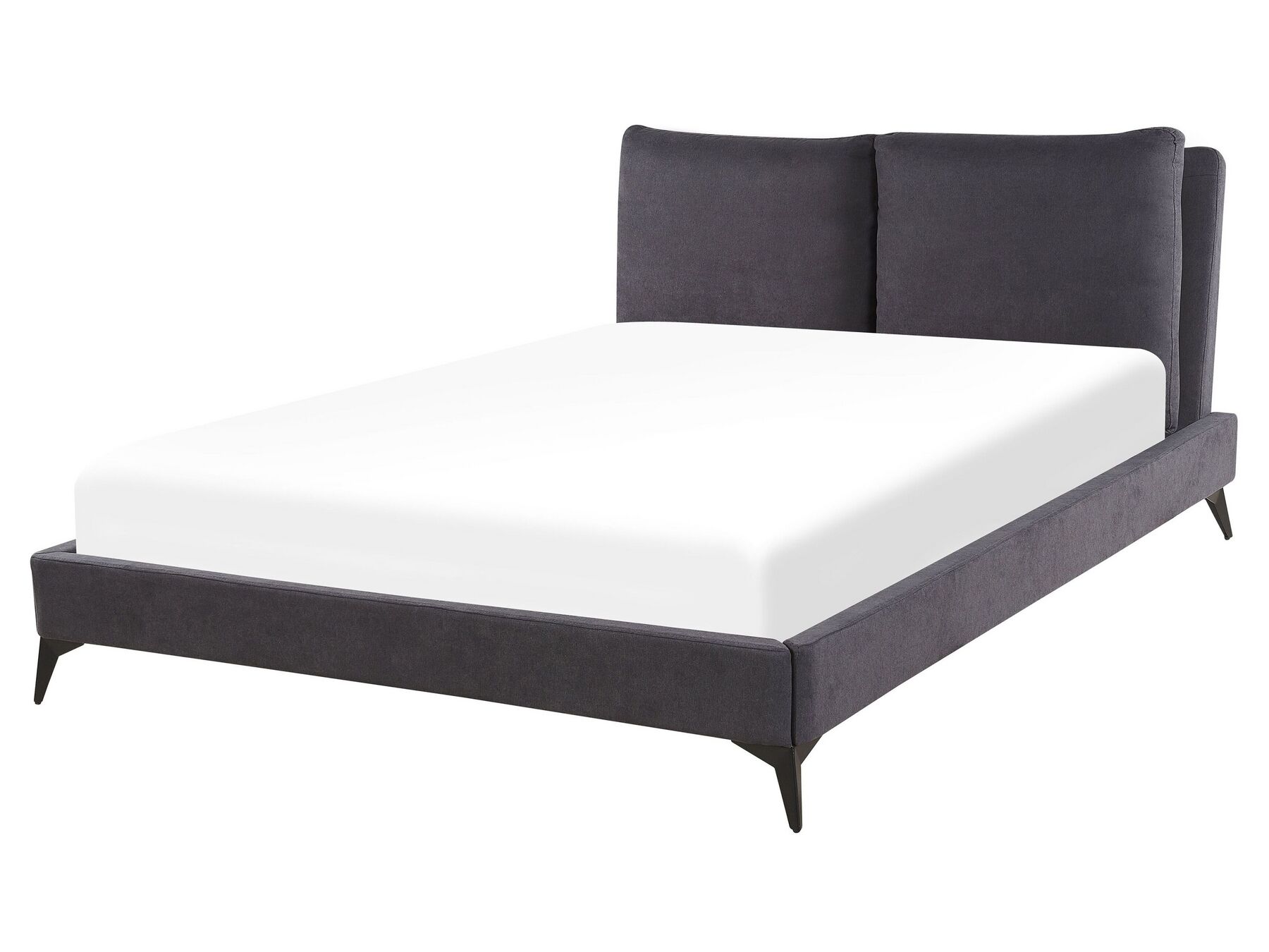 Sametová postel 160 x 200 cm tmavě šedá MELLE_791192