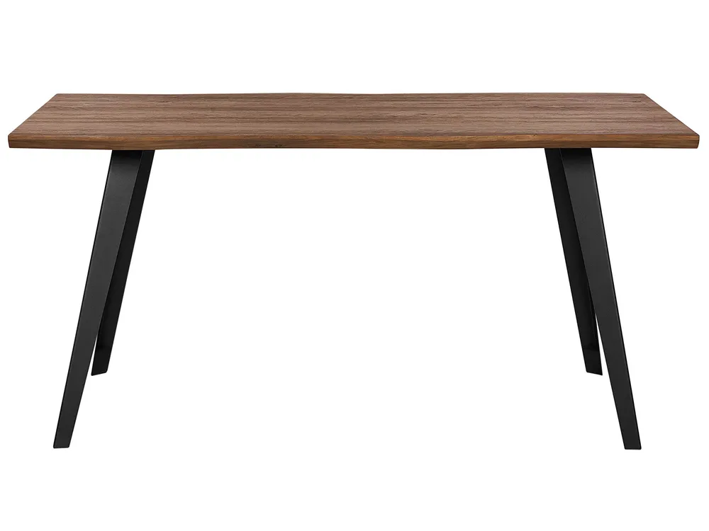 Dining Table WITNEY Dark Brown 160 cm 90 cm_755625