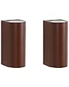 Set of 2 Outdoor LED Wall Lights LAZARO Brown