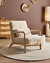 Armchair SKOVDE Faux Fur Light Beige