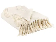 Blanket KHARI Cotton 125 x 150 cm Light Beige_839561