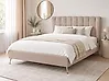 Bed Velvet MIRIBEL 140 x 200 cm (EU Double) Taupe