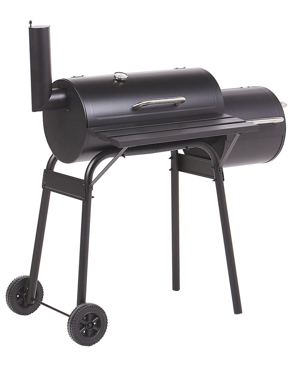 Charcoal BBQ Grill KATLA with Smoker Metal Black
