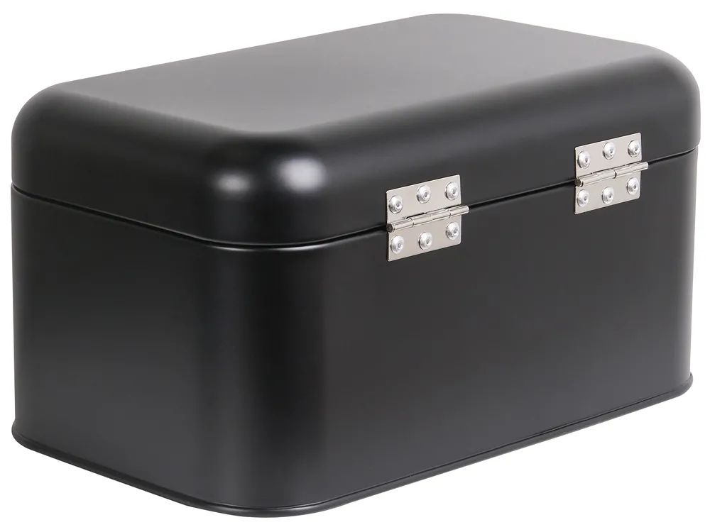 4 Piece Bread Bin and Canister Set REVERIE Iron Black_1069579