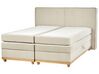 Kontinentálna posteľ s úložným priestorom 180 x 200 cm béžová DYNASTY_873568