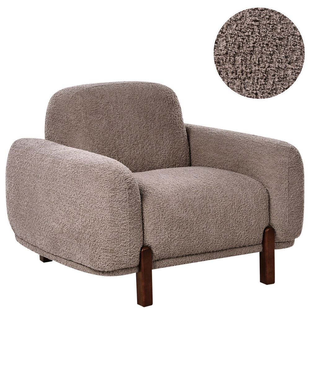 Fotel ODNES Boucle Beżowoszary