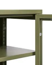 Szafka ze szklanymi drzwiami NEWPORT 115 cm Metal Zielony_1114944