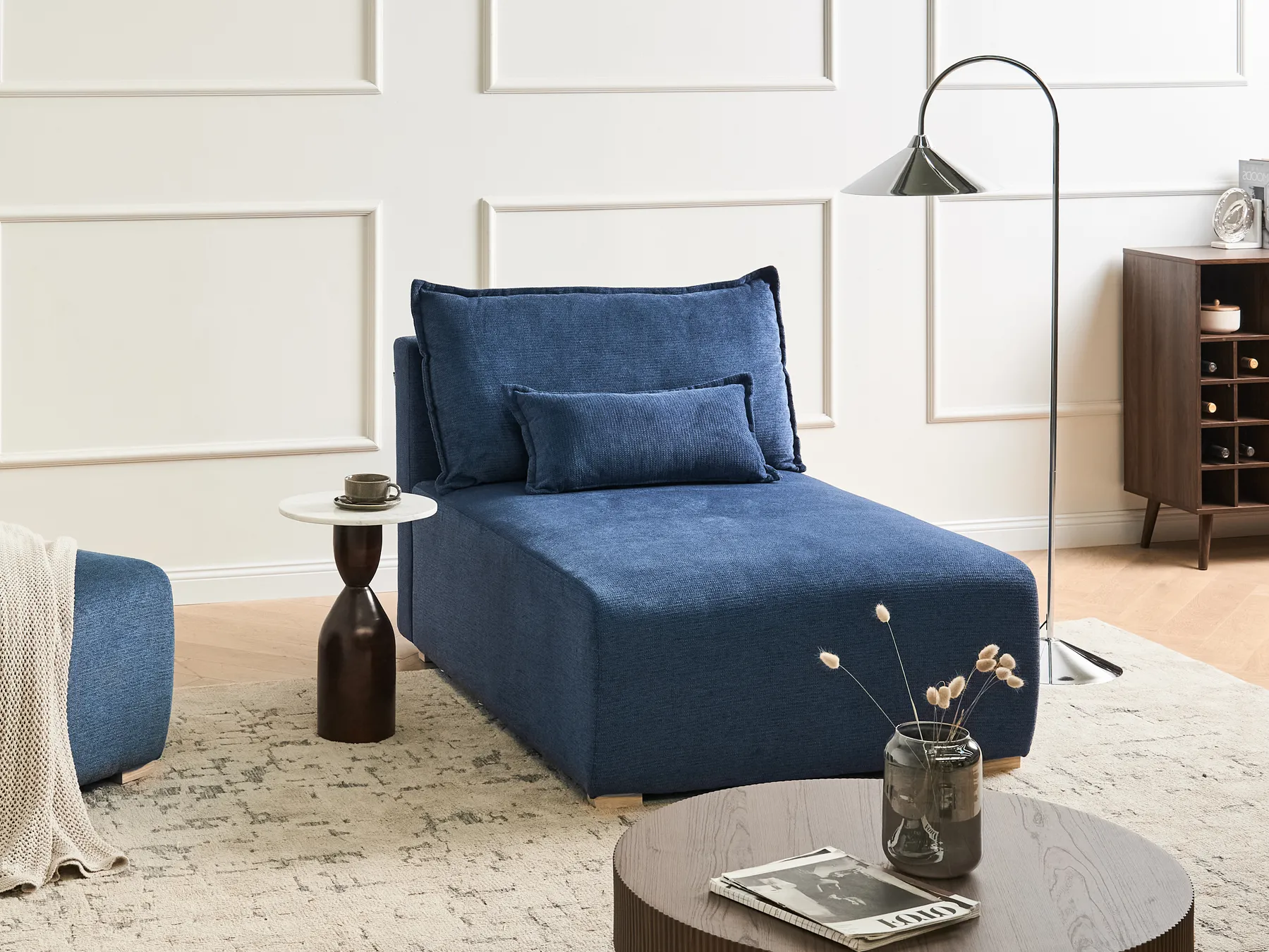 Chaise longue NERBO Tessuto Blu_1034889