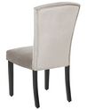 Set of 2 Velvet Dining Chairs Grey PISECO_781810