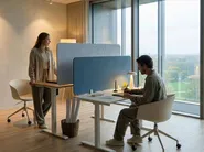 Desk Screen SPLIT 120 x 50 cm Blue_1055910