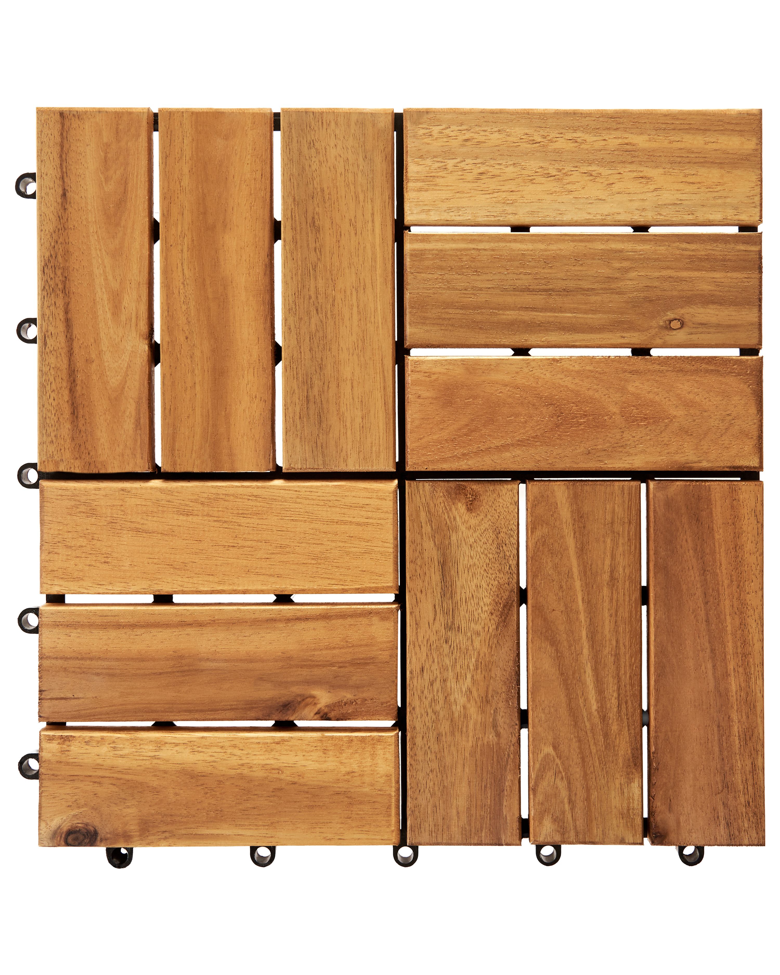 Piastrelle Legno Acacia 66pz 6m² - Per Esterni, 30x30cm, Sistema Ad Incastro, Certificato FSC - Foto 8