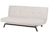 Fabric Sofa Bed Off White LEEDS_923262