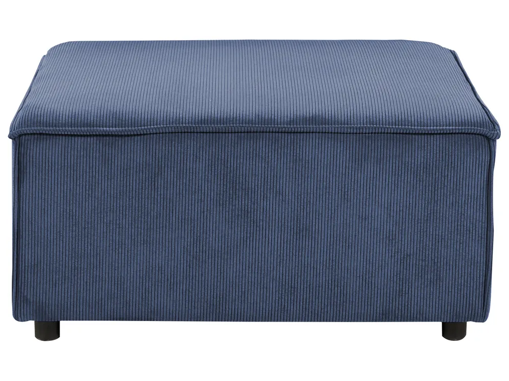 Modular Corner Sofa 2 Seater ARDAL with Ottoman Corduroy Dark Blue Left Hand_1008794