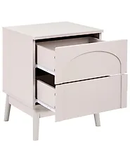 2 Drawer Bedside Table BOULIA Light Beige_1168903