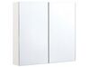 Bathroom Wall Mounted Mirror Cabinet 80 x 70 cm White NAVARRA_811257