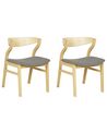 Lot de 2 chaises de salle à manger en bois clair MAROA_934305