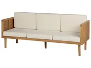 Garden Lounge Set with Table and Ottoman 5 Seater BARATTI Acacia Wood Brown_830618