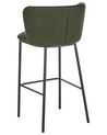 Set of 2 Fabric Bar Chairs Dark Green MINA_925946