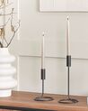 Set of 2 Iron Candlesticks Black BUNYU_817884