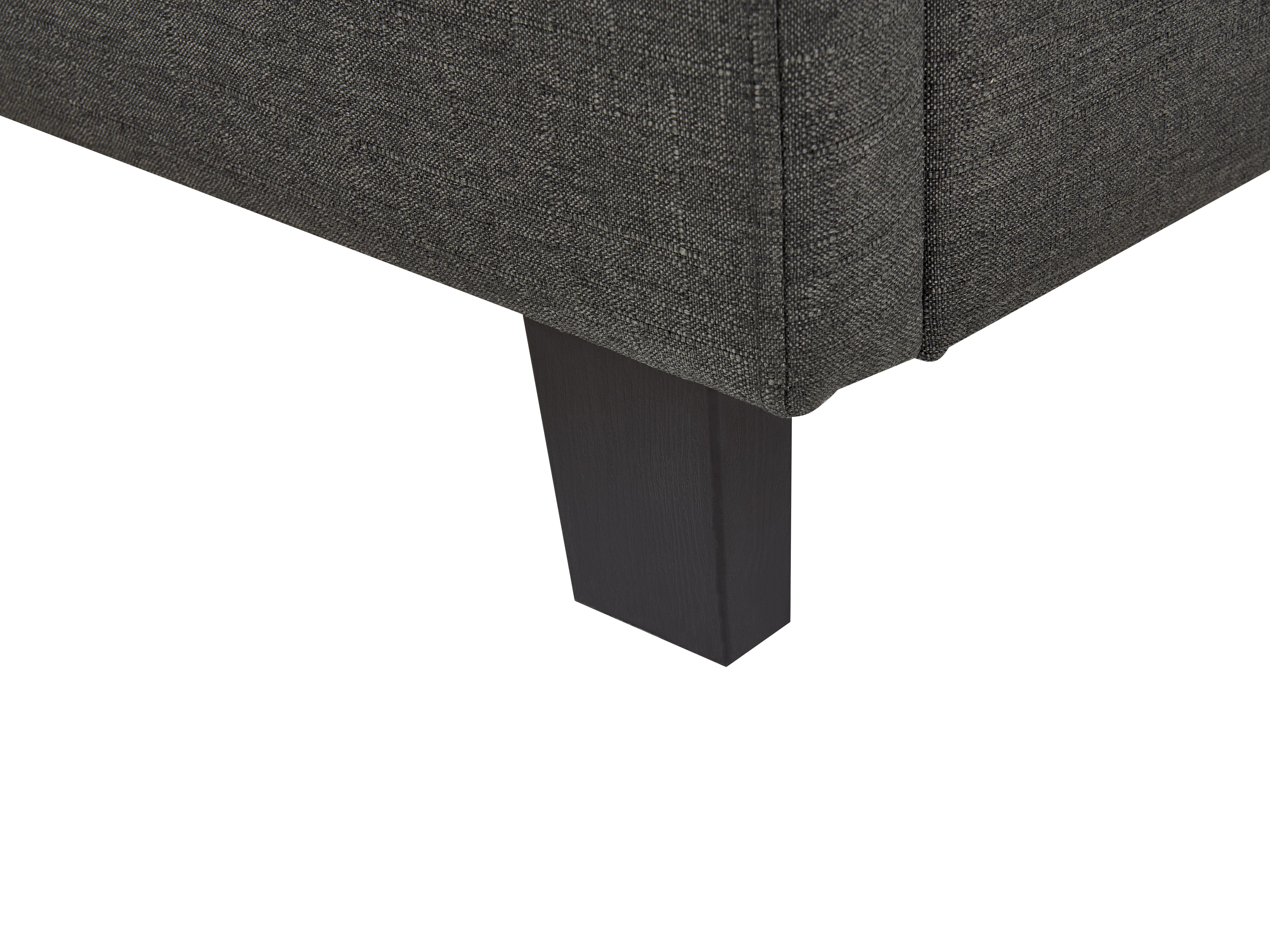 Cama Tecido LA ROCHELLE 140 x 200 cm Cinzento escuro_744998