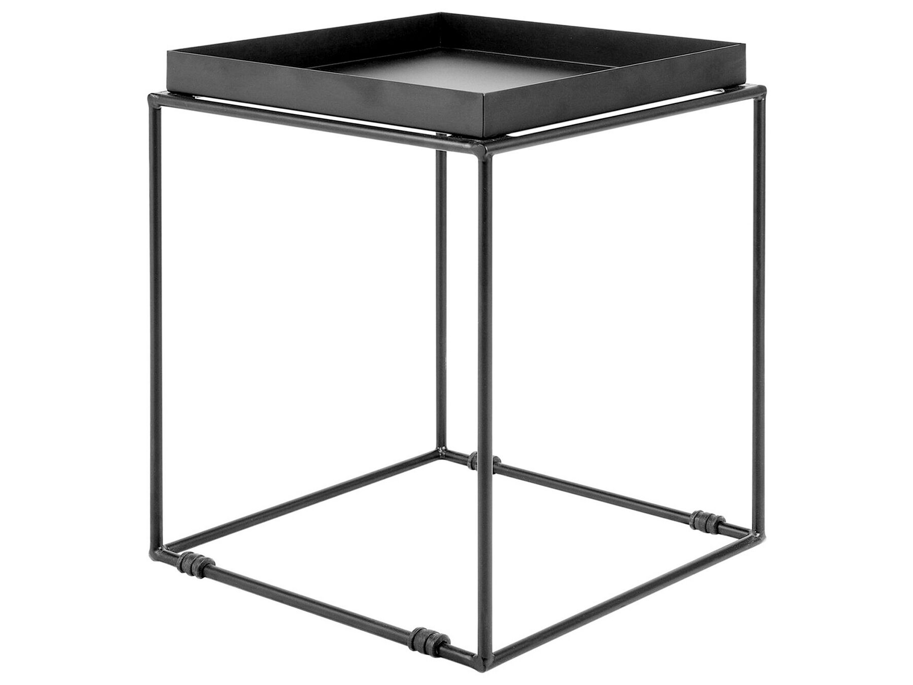 Tavolino moderno metallo nero 38 x 38 cm SAXON_733146