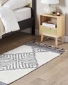 Tapis en coton 80 x 150 cm blanc et noir ERAY_843961