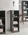Bücherregal mit 3 Ebenen ZEHNA 117 cm Schwarz