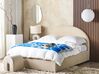 Buklé postel s úložným prostorem 140 x 200 cm béžová VAUCLUSE_837389