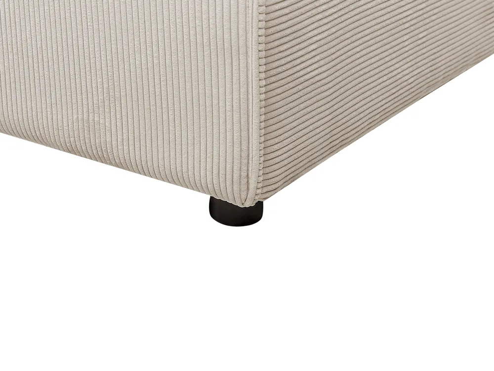Corner Sofa Bed 3 Seater ABACKA Corduroy Beige Left Hand_896793
