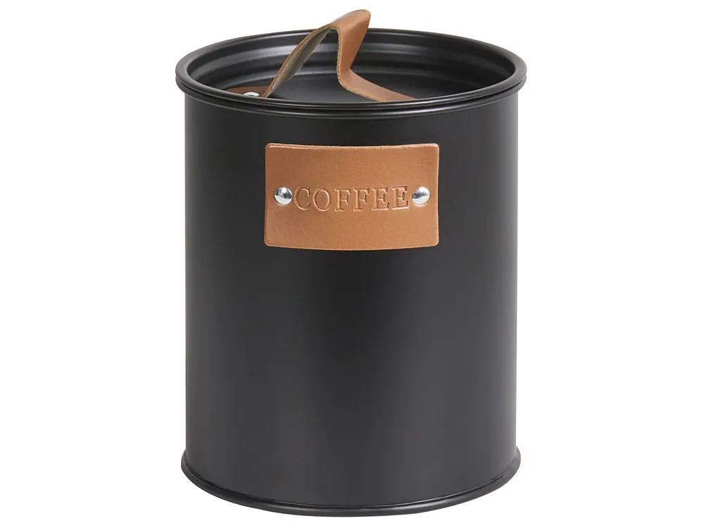 4 Piece Bread Bin and Canister Set REVERIE Iron Black_1069582