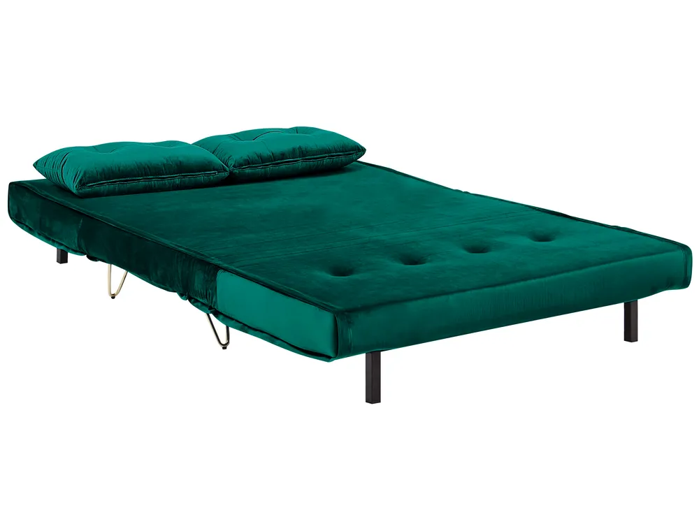 Living Room Set 3 Seater VESTFOLD Velvet Dark Green_808890