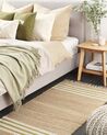 Jute Area Rug 80 x 150 cm Beige and Green MIRZA_847331