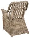 Gartensessel Rattan natürlich Auflagen hellbeige MAROS II_932902