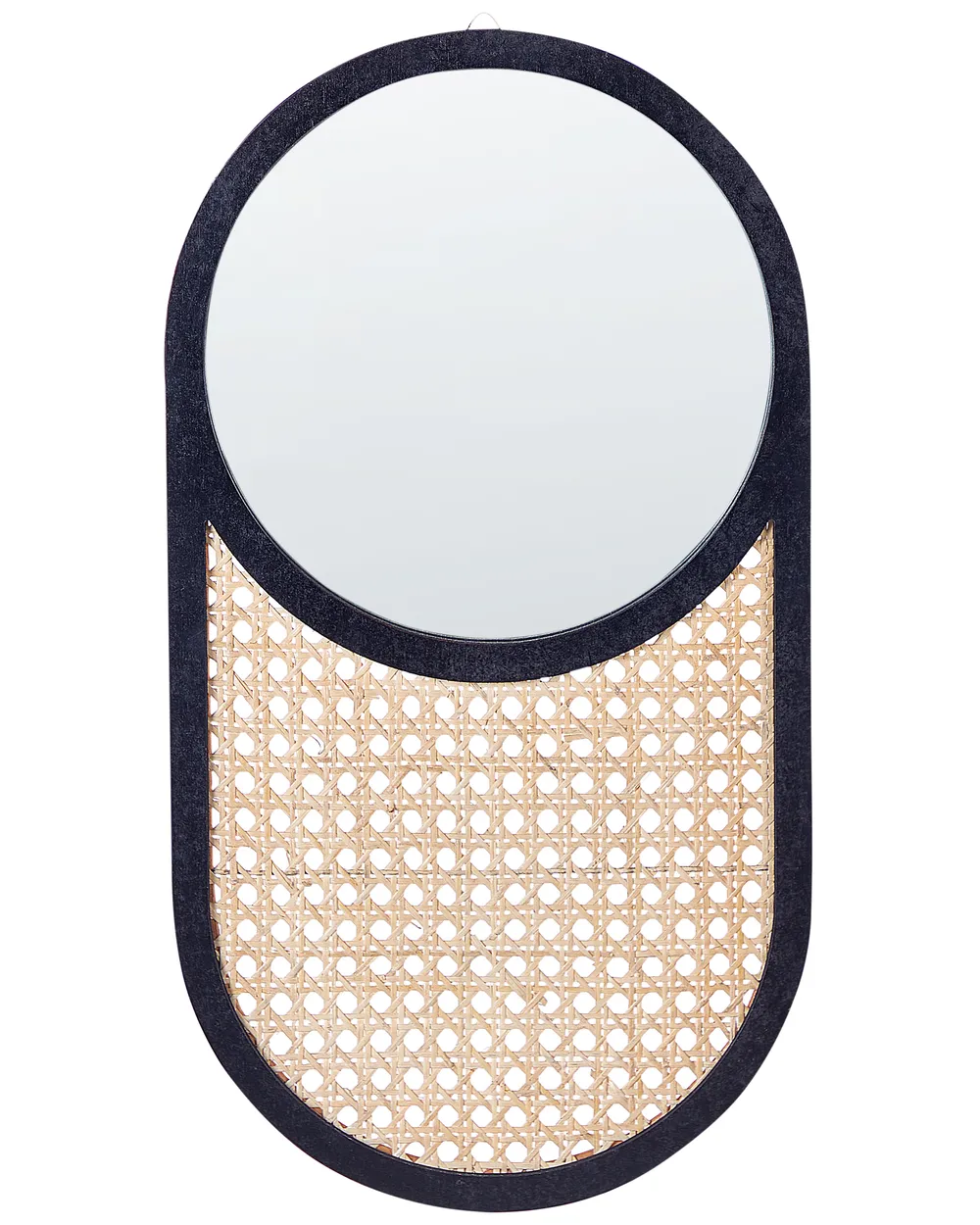 Lustro ścienne BALEAL 30 cm 56 cm Rattan Naturalny