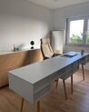 Písací stôl so 4 zásuvkami 110 x 55 cm biely LEVIN_887408