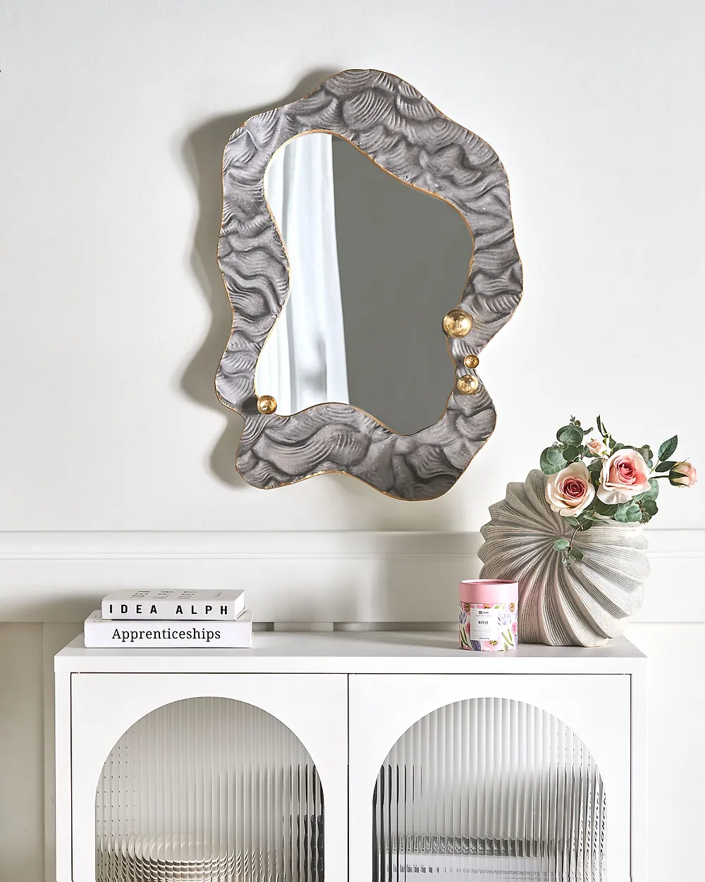 Wall Mirror LINAS 51 cm 67 cm Grey_1184991