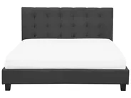 Lit à eau Tissu LA ROCHELLE 180 x 200 cm Gris foncé_844897