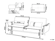 Sofa Bed 3 Seater EINA Velvet Taupe_1057716