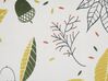 Coussin en velours à motif de feuilles blanc cassé 45 x 45 cm MULLEIN_834921