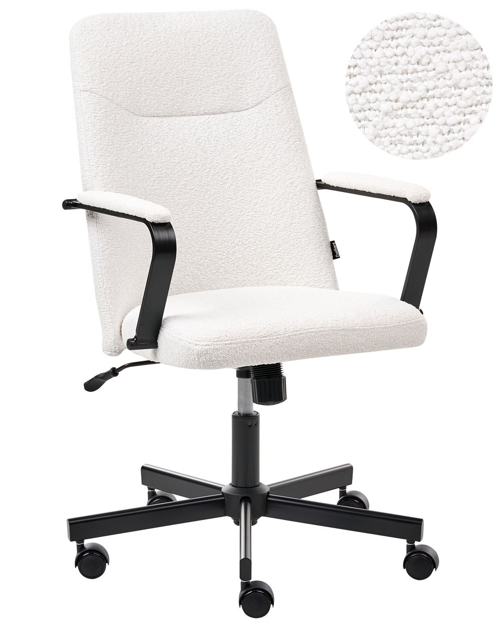 Office Chair CAROGA Boucle White