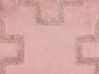 Prydnadskudde 2 st 45 x 45 cm sammet rosa SERGIPE _837755